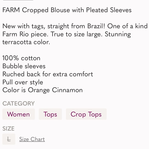 Farm Rio Cropped Mango Blouse - Picture 6 of 6